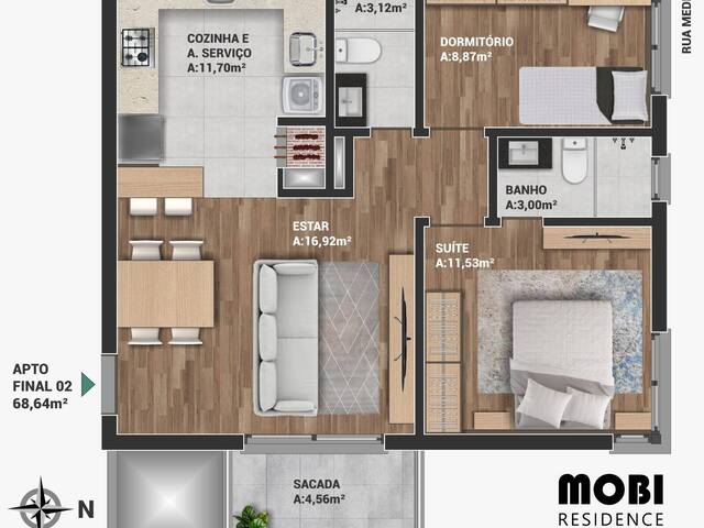 #1779 - Apartamento para Venda em Caxias do Sul - RS